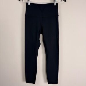 Lululemon‎ Wunder Train Black 25" Athletic Leggings Size 4 Yoga Training Pant